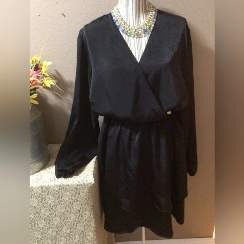 CITY CHIC BLACK RUFFLE MINI DRESS - Picture 1 of 14